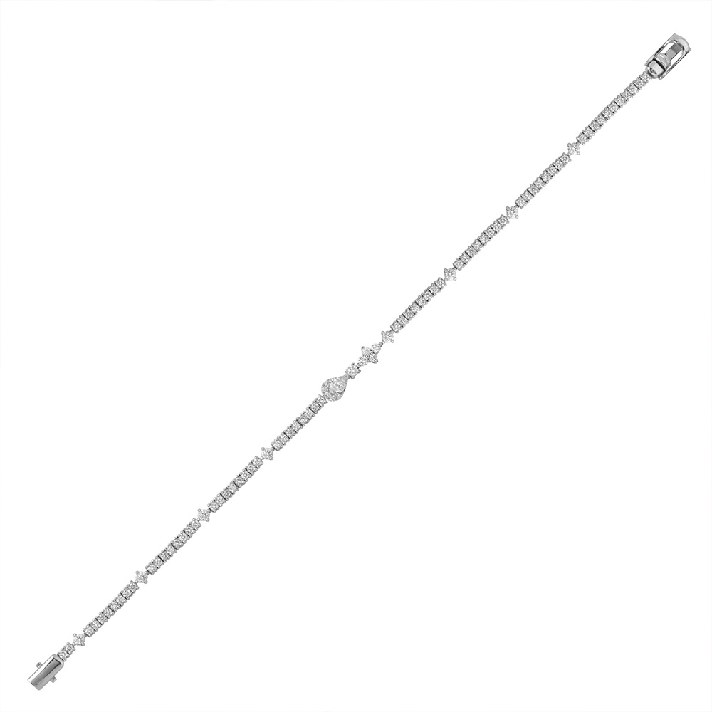 Diamond Bracelet in 18K White Gold